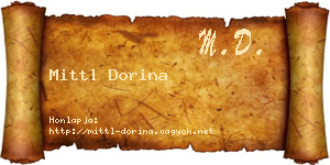 Mittl Dorina névjegykártya